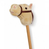Hobby Horse Konik Na Patyku Kiju Do Skakania Z Grzywą Beżowy MAMABRUM