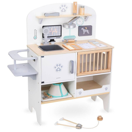 Drewniany Szpital Dla Zwierząt Zestaw Weterynarza