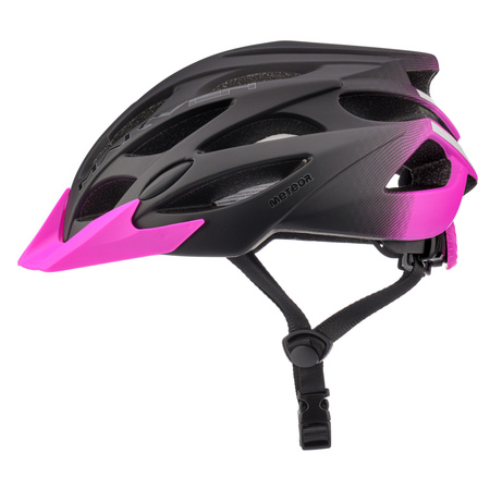 Kask Rowerowy Regulowany Szosowy Wentylowany Z Daszkiem + Ochraniacze METEOR