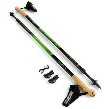 SPOKEY Kije Kijki Trekkingowe Regulowane Antishock 105-135 cm