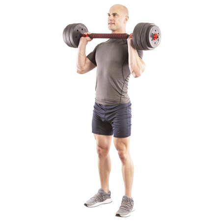 Zestaw Hantle Regulowane Ze Sztangą Do Ćwiczeń Treningu Siłowego 2x20 kg