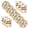 Talerzyki Papierowe 18 cm + Kubeczki 250 ml Kapibara Happy Birthday 12 szt.