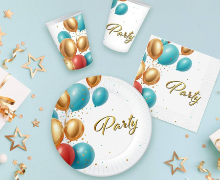 Talerzyki Papierowe Dekoracyjne Na Przyjęcie Urodzinowe Party 18 cm - 6 szt