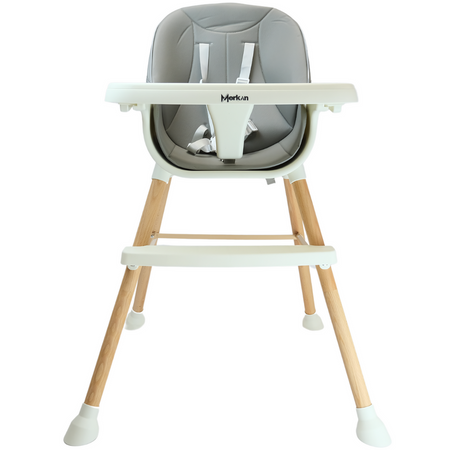 MERKAN Krzesełko Drewniane Fotelik Do Karmienia Z Blatem 3w1 Dla Dziecka