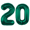Balony Foliowe Cyfry Na 20 Urodziny Dekoracja Na Rocznicę 85 cm Zielone
