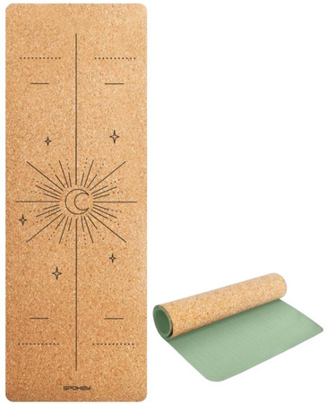 Mata Korkowa Do Ćwiczeń Jogi Fitness Antypoślizgowa 183 x 61 x 0,4 cm