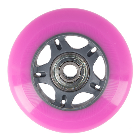Kółka Do Rolek Kauczukowe 72 mm Zestaw 4 szt. + Łożyska ABEC-7 Różowe NILS