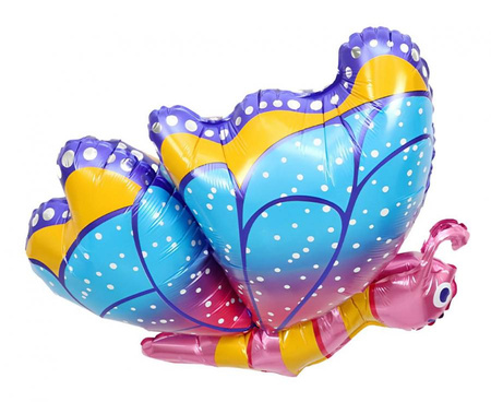 Balon Foliowy Kolorowy Motyl Na Urodziny Przyjęcie Imprezę GODAN 58x59x36cm