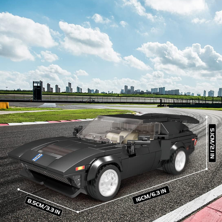 Mould King Klocki Konstrukcyjne Auto Samochód Wyścigowy 305 Elementów + Gablota