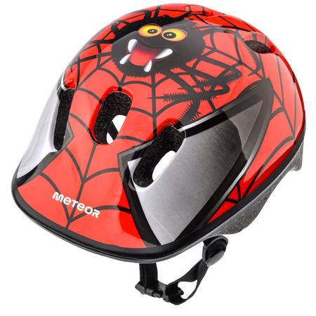 Kask Rowerowy Regulowany Dziecięcy Czerwony Otwory Wentylacyjne METEOR