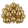 Balony Lateksowe Złote Klasyczne Chromowane Na Ślub Wesele 33 cm - 50 szt.