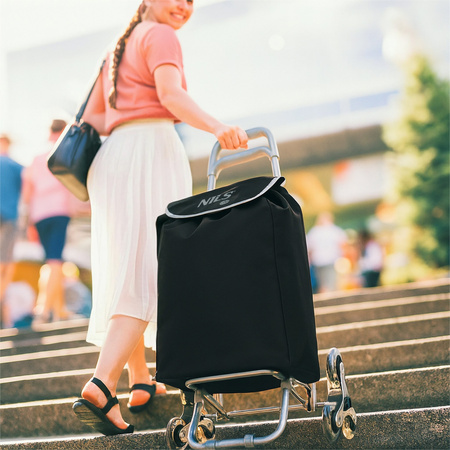 Wózek Na Zakupy Torba Zakupowa 40 L Składany Na Kółkach Schodowy Termiczny