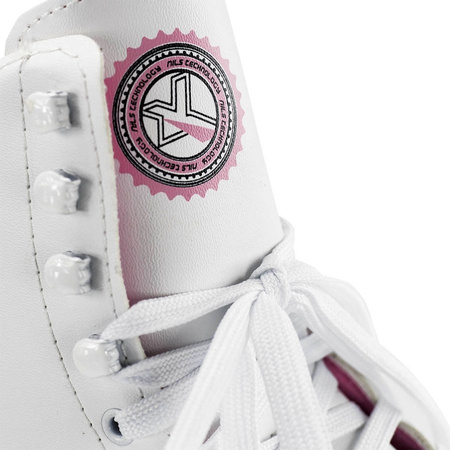 Wrotki Klasyczne Retro Kauczukowe Kółka Białe Rekreacyjne Sznurowane NILS