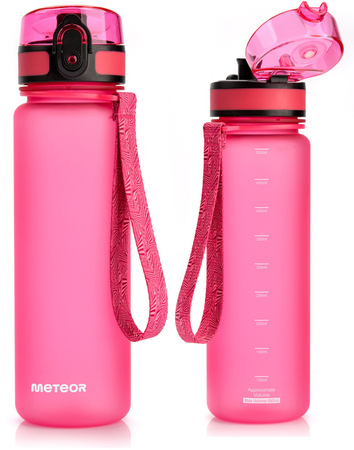 Butelka Sportowa Bidon Na Wodę Z Miarką Tritanowa Z Ustnikiem 500 ml METEOR