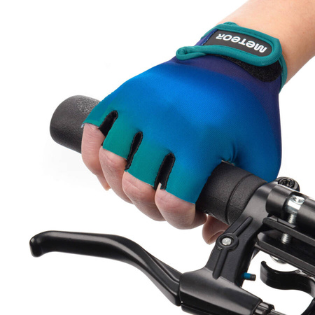 METEOR Rękawiczki Rowerowe Kolarskie Dla Dzieci Krótkie Na Rzep