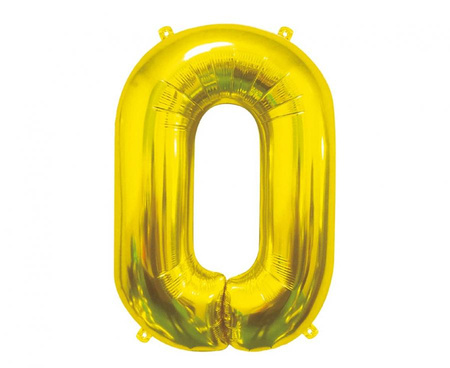 Balon Foliowy Na Urodziny Rocznicę Dekoracja Cyfra 0 Złota 85 cm Na Hel