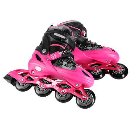 Rolki Regulowane Łyżworolki Rekreacyjne Dla Dziewczynki Kauczukowe Kółka