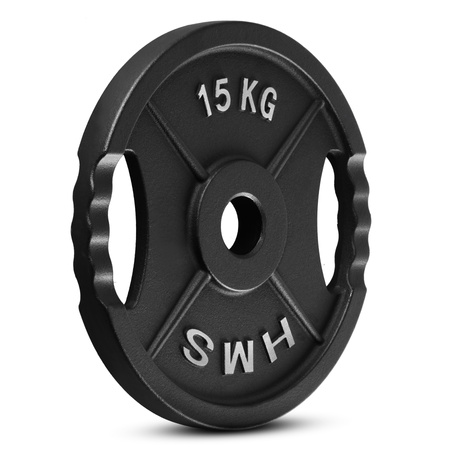 Talerze Olimpijskie Obciążenia Na Gryf Sztangę Do Ćwiczeń HMS Zestaw 2x15kg