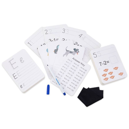 MAMABRUM Duże Karty Do Nauki Pisania Cyfry I Alfabet