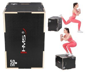 HMS Duża Drewniana Skrzynia Plyometryczna Do Ćwiczeń Fitness Crossfit
