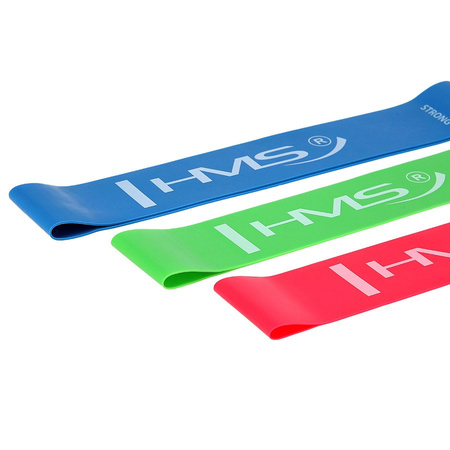 HMS Zestaw Gum Do Ćwiczeń Fitness Crossfit Mini Band 3 szt.