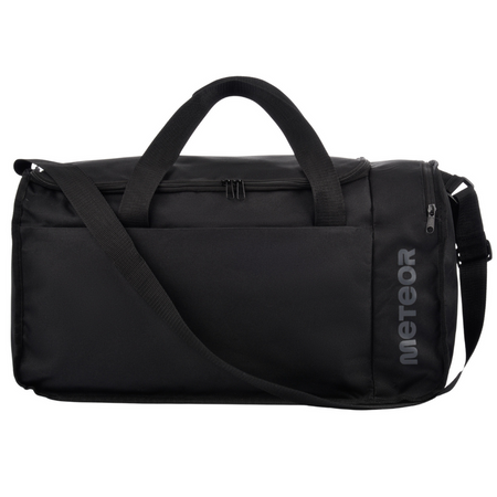 Torba Sportowa Treningowa Podróżna Na Siłownię Fitness Czarna 40 L METEOR