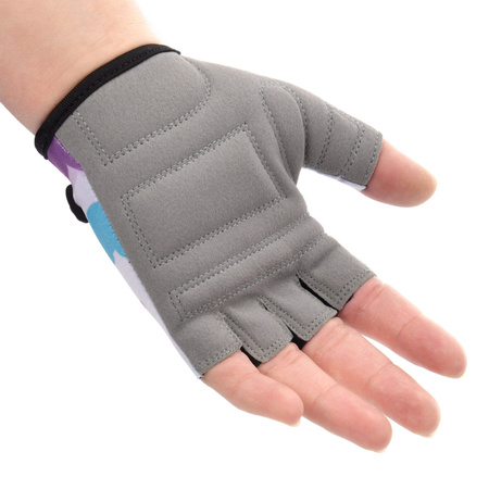 METEOR Rękawiczki Rowerowe Kolarskie Dla Dzieci Krótkie Na Rzep