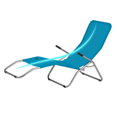 Leżak Ogrodowy Plażowy Basenowy Kempingowy Fotel Składany Turystyczny NILS