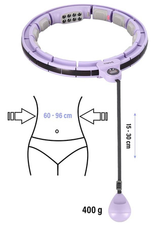 HMS Hula Hop Odchudzające Z Obciążeniem + Wyświetlacz