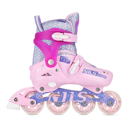 Rolki Regulowane Łyżworolki Rekreacyjne Dziecięce Różowe Nils Extreme