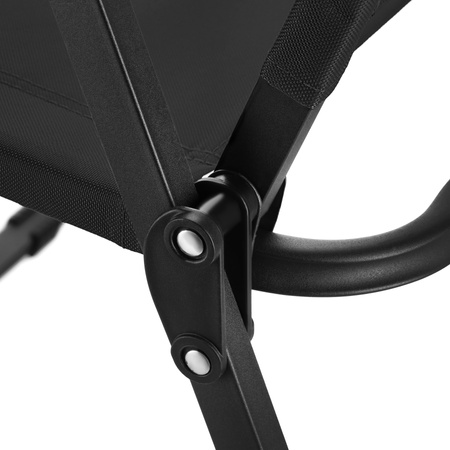 Krzesła Ogrodowe Na Taras Balkon Składane Kempingowe Czarne Zestaw 4 szt. 