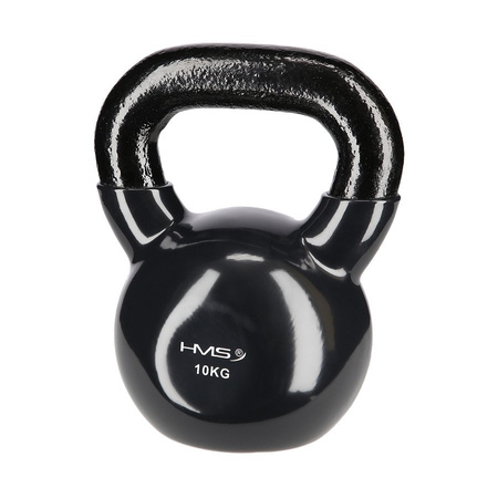 HMS KETTLEBELL Żeliwny Pokryty Winylem Do Treningu Siłowego Ćwiczeń 10 kg
