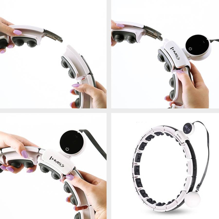 Hula Hop Magnetyczny Z Wypustkami i Obciążnikiem + Pas Wyszczuplający HMS