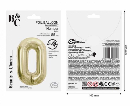 Balony Foliowe Dekoracja Na 70 Urodziny Rocznice Szampańskie 85 cm GODAN