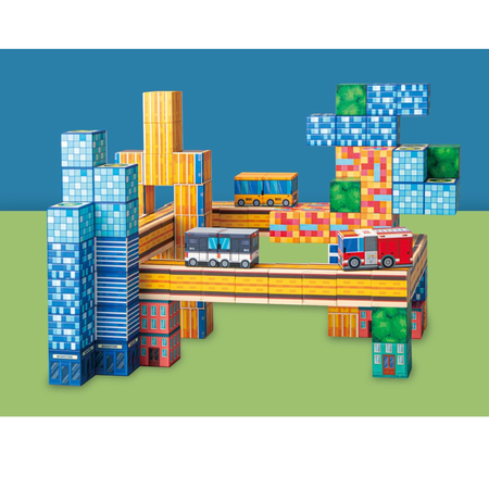 Klocki Magnetyczne Konstrukcyjne Zestaw 140 Elementów Edukacyjne Dla Dzieci