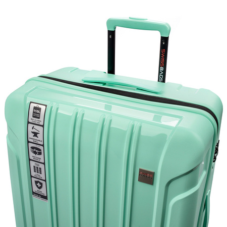 Swissbags+ Zestaw 3 Walizek Na Kółkach Kabinowa Średnia Duża