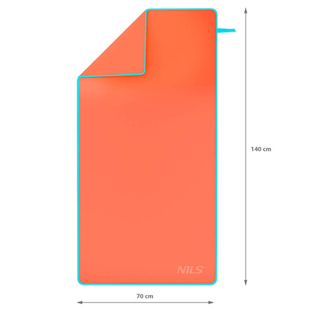 Duży Ręcznik Szybkoschnący Z Mikrofibry Plażowy 140x70 cm + Zawieszka NILS