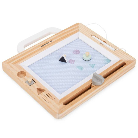 MAMABRUM Drewniany Znikopis Z Pieczątkami - Tablica Do Rysowania