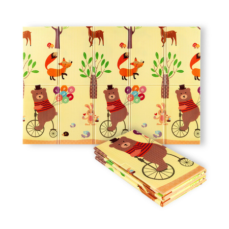 NILS Duża Składana Dwustronna Mata Piankowa Dziecięca XPE 190x150 cm