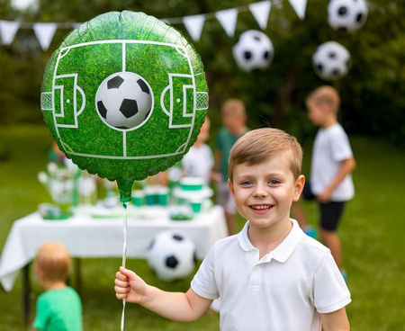 Balon Foliowy Dekoracyjny Ozdobny Na Urodziny Okrągły Piłka Na Boisku 18"
