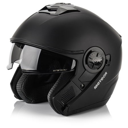 Kask Motocyklowy Z Blendą Przeciwsłoneczną Otwarty Czarny METEOR