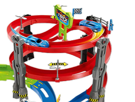 Tor Wyścigowy Samochodowy Pull Back Dla Dzieci + 2 Samochody