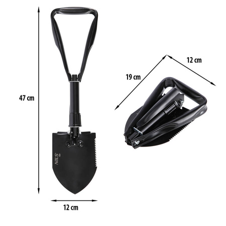 Saperka Składana Stalowa Podróżna 3w1 Szpadel Piła Kilof Z Pokrowcem NILS