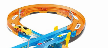 Tor Wyścigowy Samochodowy Pull Back Dla Dzieci 236 cm + 3 Autka