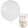 GEMAR Duże Białe Klasyczne Pastelowe Balony Makaroniki 48 cm - 25 szt.