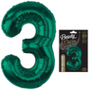 Balon Foliowy Na Urodziny Dekoracja Rocznica Duży Cyfra 3 85 cm GODAN