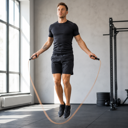 Skakanka Skórzana Z Łożyskami Do Ćwiczeń Fitness Regulowana Długość 300 cm