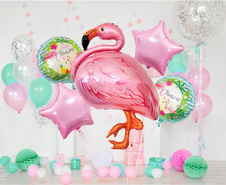 Balony Foliowe Zestaw Flaming Na Przyjęcie Imprezę Urodziny Dla Dziecka