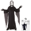 Strój Krzyk Na Halloween Dla Dziecka Duch Kostium 130/140 cm + Kosa 102 cm