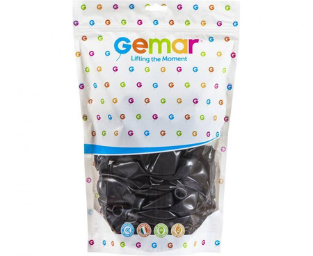 Balony Lateksowe Pastelowe Czarne Na Urodziny Ślub Wesele 13" - 50 szt.